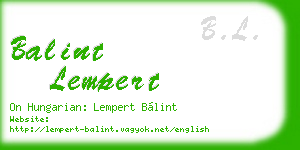 balint lempert business card
